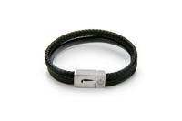 Monomen Men&apos;s Genuine Nappa Leather Bracelet MM10822SB - thumbnail