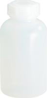 Hunersdorff Fles met wijde hals | totale hoogte 120 mm totaal d. 64 mm | polyethyleen (LDPE) natuurlijke kleuren | vulopening d. 30,8 mm | inhoud 250 - thumbnail