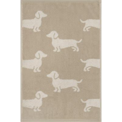 Cawö Cawo We love Dogs gemustert 6246 Handdoek 50x100 natur/beige