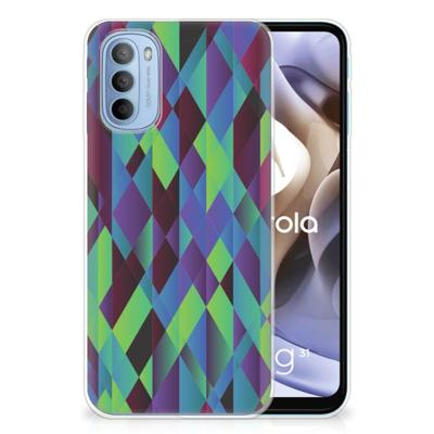 Motorola Moto G31 | G41 | TPU Hoesje | Abstract Green Blue Motorola Moto G31 | G41 | TPU Hoesje | Abstract Green Blue