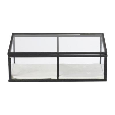 Sieradendoos met 2 vakken - zwart - 18x9.5x7 cm Sieradendoos met 2 vakken - zwart - 18x9.5x7 cm