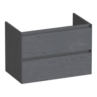Brauer Inspire - Onderkast 80 cm - met 2 Softclose Lades Greeploos en 1 Sifon Uitsparing - Timber Grey