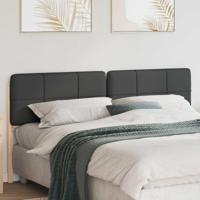 Gestoffeerd hoofdbord Bruin en Donkergrijs 200 cm - thumbnail