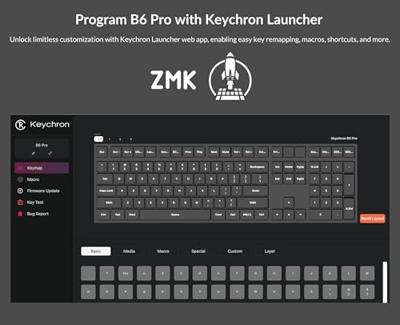 Keychron B6 Pro Ultra-Slim toetsenbord wit