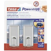 Tesa plakhaakjes met powerstrips L chro - thumbnail