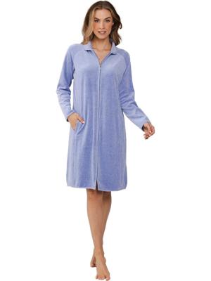 Paars velours badjas Pastunette