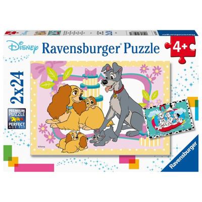 Ravensburger puzzel De schattigste disney puppies 2x24 stukjes