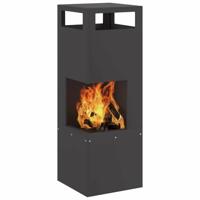 Vuurkorf Zwart 35 x 35 x 100 cm Koudgewalst staal - thumbnail