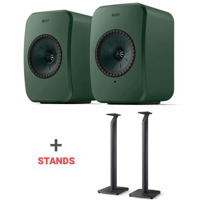 KEF Combi Deal LSX II LT+ S1 Floor Stands + C-Link interspeakerkabel 8 M - Green