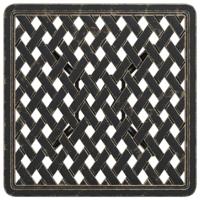 Tuintafel 53x53x53 cm gietaluminium bronskleurig - thumbnail