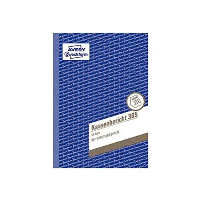Avery-Zweckform Kasverslagformulier 305 DIN A5 Wit Aantal paginas: 50 Zelfkopiërend: Nee