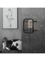Wandlamp Weave 15/15/20cm, Zwart, Muurlamp gemaakt van metaal, geschikt voor E27 LED lichtbron, wandlamp geschikt voor woonkamer, slaapkamer - thumbnail