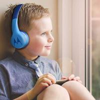 Motorola Squads 300 Wireless Kids Headphones with 15 Hours Play Time, Audio Splitter for Sharing and Anti-Allergic Cushion – Blue - thumbnail