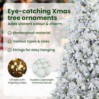 VidaXL Kunstmatige inklapbare kerstboom wit 240 cm pe en pvc - thumbnail