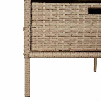 Tuinkast 55x59x80 cm poly rattan beige
