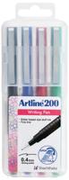 Artline 200 fineliner, etui van 4 stuks, assorti - thumbnail