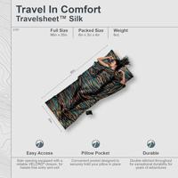 Cocoon Travelsheet, 100% Silk, Dark Olive Green Lakenzak Dark Olive Green - thumbnail
