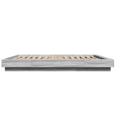 Bedframe met LED-verlichting grijs sonoma eiken 150x200 cm