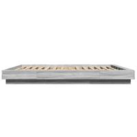 Bedframe met LED-verlichting grijs sonoma eiken 150x200 cm - thumbnail