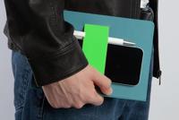 Sigel LS204 Notitieboek Linescape Hardcover DIN A5 Geruit Middelblauw, Neon-groen Aantal paginas: 88 - thumbnail
