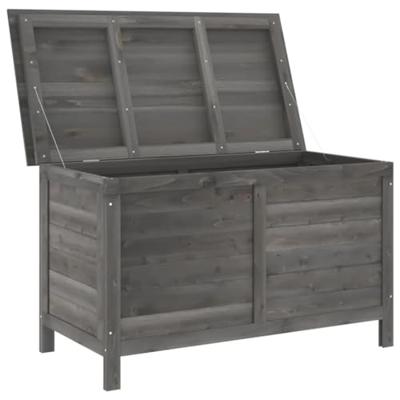 Tuinbox 99x49,5x58,5 cm massief vurenhout antracietkleurig - thumbnail
