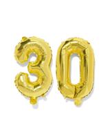 HEMA Folieballon getal 30 60cm goud (goud) - thumbnail