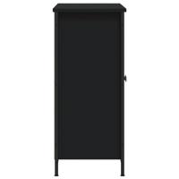 Dressoir 100x33x75 cm bewerkt hout zwart - thumbnail