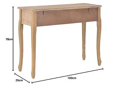 Bijzettafeltje met 3 lades bruin