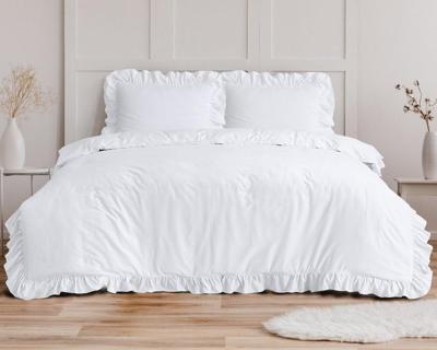 RoyalTextile - Ruffles Dekbedovertrek Micropercal - Wit - 240 x 220 RoyalTextile - Ruffles Dekbedovertrek Micropercal - Wit - 240 x 220