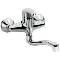 Keukenkraan Tres ECO | Wandmontage | 360° Draaibaar | Mengkraan | 1-hendel | Rond | Chroom - thumbnail