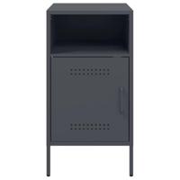 Nachtkastje 36x39x68 cm staal antracietkleurig - thumbnail