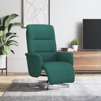 Fauteuil verstelbaar met voetensteun stof donkergroen - thumbnail