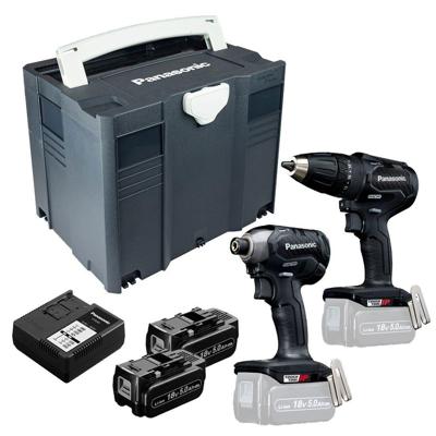 Panasonic EYC241LJ2G Accu combiset 2-delig (EY79A3 + EY76A1) 14,4/18V 5.0Ah in Systainer