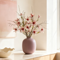 Handgebonden Kunstboeket Chloe Athene - Roze - thumbnail