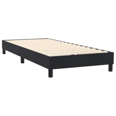 Boxspring met matras fluweel zwart 80x220 cm