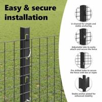 VidaXL Hek met paal grijs 1,2 x 25 m staal en pvc - thumbnail