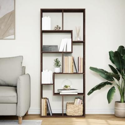 Kamerscherm / boekenkast 67x25x161,5 cm hout bruin eikenkleur