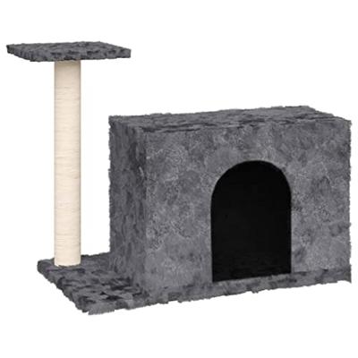Bussandri Exclusive - Kattenmeubel met sisal krabpale 51 cm donkergrijs