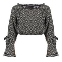 Frankie & Liberty Meisjes blouse - Hope - Zwart logoprint - thumbnail