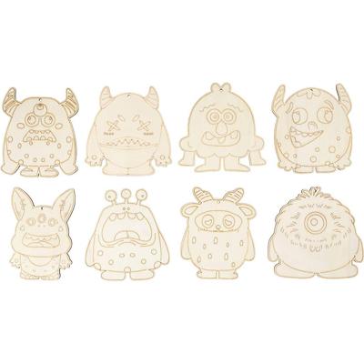 Creativ Company Houten figuren, monsters, h: 12,4 cm, dikte 3 mm, 24 stuk/ 1 doos Creativ Company Houten figuren, monsters, h: 12,4 cm, dikte 3 mm, 24 stuk/ 1 doos
