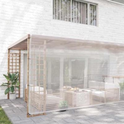 VidaXL Doorzichtig zeildoek met zeilringen 5x12 m polyethyleen