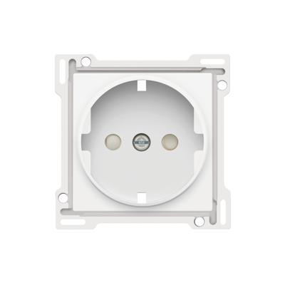 Niko Original centraalplaat voor wandcontactdoos met randaarde en kinderveiligheid bright white