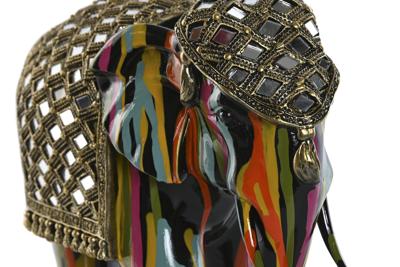 Decoratieve figuren Home ESPRIT Multicolour Hars Olifant 31 x 14 x 22 cm