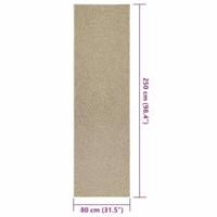 VidaXL Vloerkleed zizur beige binnen en buiten 80x250 cm jute look - thumbnail