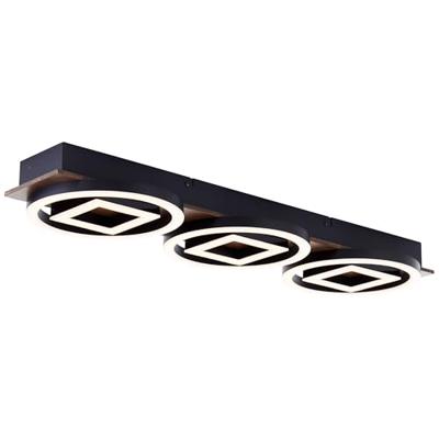 Brilliant Unieke plafondlampMaureen zwart met hout - G80112/76