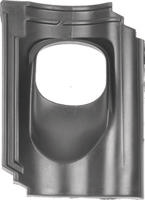 Kunststof Dakpan Opnieuw Verbeterde Holle Pan 4-pans Zwart, Voor Dakdoorvoer 166, Dakhelling 25-45° (0170325) - thumbnail