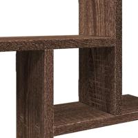 Wandschappen 2 st 38x12x38 cm bewerkt hout bruin eikenkleurig - thumbnail