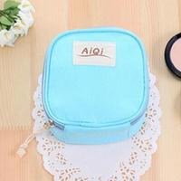 AIQI multi-functionele natte herbruikbare tas menstruele pad sanitaire pads make-up tassen make-up tool organisator tas (hemelsblauw) - thumbnail