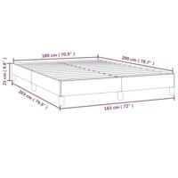 Bedframe zonder matras stof blauw 180x200 cm - thumbnail
