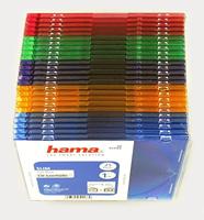 Hama 00051166 CD-hoes slim 1 CD/DVD/Blu-Ray Transparant blauw, Transparant oranje, Transparant violet, Transparant groen, Transparant rood Polystereen 25 - thumbnail
